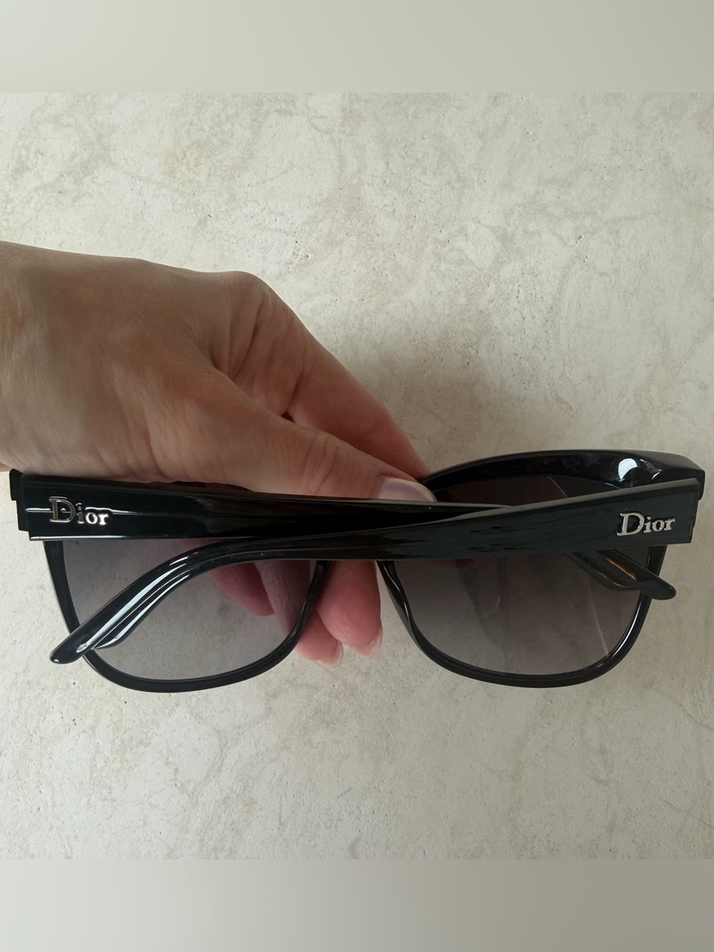 Dior Women's Glossy Black Sunglasses